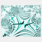 Überquerte Zyanspuren auf hellen Hintergrund Fleecedecke (Vorderseite (Horizontal))