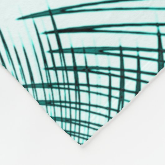 Überquerte Zyanspuren auf hellen Hintergrund Fleecedecke (Ecke)