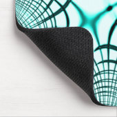 Überquerte Zyanspuren auf hellen Hintergrund Mousepad (Ecke)