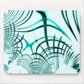 Überquerte Zyanspuren auf hellen Hintergrund Mousepad (Vorne)