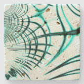 Überquerte Zyanspuren auf hellen Hintergrund Steinuntersetzer (Vorderseite)