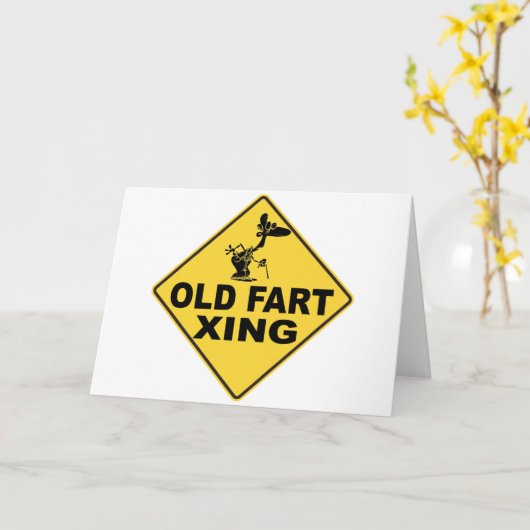 Überquerung alter Furz Karte (Gelbe Blume)