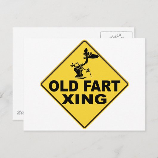 Überquerung alter Furz Postkarte (Vorne/Hinten)
