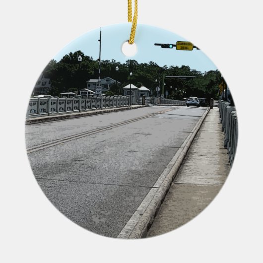 Überquerung der Brücke 7622 Keramik Ornament (Vorne)