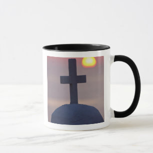 Überquerung der Kirche bei Sonnenuntergang, Mykon Tasse