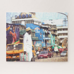 Überquerung der Straße Lagos Nigeria Puzzle