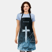 Überquerung der Wasserschrift Personalisiert Schürze (Getragen)