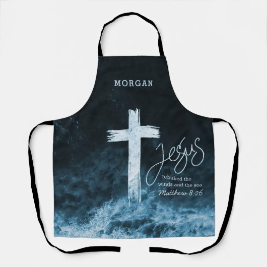 Überquerung der Wasserschrift Personalisiert Schürze (Vorderseite)