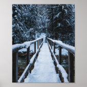 Überquerung des Flusses im Winter Poster (Vorne)