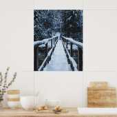 Überquerung des Flusses im Winter Poster (Küche)