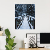 Überquerung des Flusses im Winter Poster (Heimbüro)
