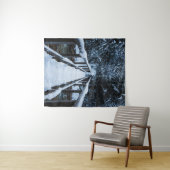 Überquerung des Flusses im Winter Wandteppich (Beispiel (Horizontal))