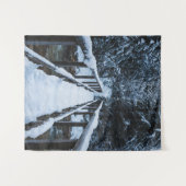 Überquerung des Flusses im Winter Wandteppich (Vorderseite (Horizontal))