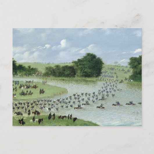 Überquerung des San Joaquin River, Paraguay, 1865 Postkarte (Vorderseite)