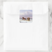 Überquerung des St. Laurent Quadratischer Aufkleber (Tasche)