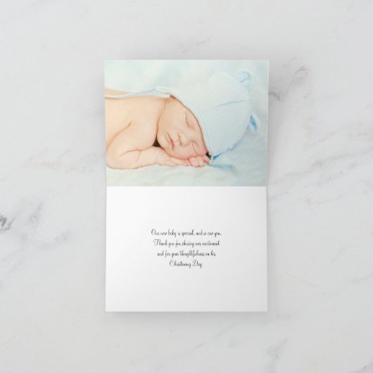 Überquerung in Oval Frame - Koordination von Foto- Dankeskarte (Innenseite)