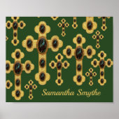 Überquerung mit 6 Imitaten Blutsteine - Poster (Vorne)