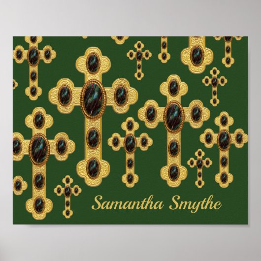 Überquerung mit 6 Imitaten Blutsteine - Poster (Vorne)