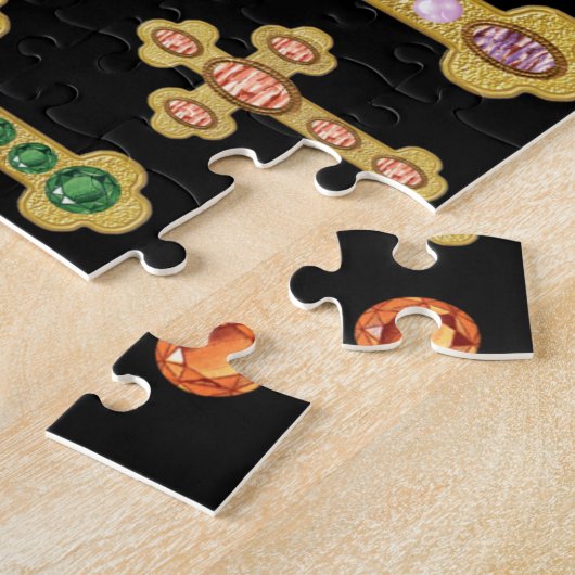 Überquerung mit Imitaten Edelsteine Puzzle (Seite)