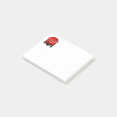 Überquerung mit Kids & Stopp-Signierung Post-it Klebezettel (angewinkelt)