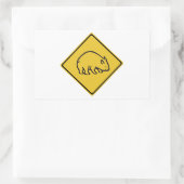 Überquerung von Frauen, Verkehrswarnung, Australie Rechteckiger Aufkleber (Tasche)