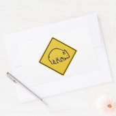 Überquerung von Frauen, Verkehrswarnung, Australie Rechteckiger Aufkleber (Umschlag)