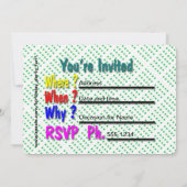 Überquerung von Party.Enten Einladung (Rückseite)