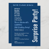 Überragende Jahrtausend Geburtstag Moderne Marine  Einladung (Vorne/Hinten)