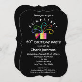 ÜBERRASCHEN! 60. oder eine beliebige altersschick  Einladung (Vorne/Hinten)