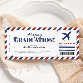 Überraschen Abschluss Boarding Pass Geschenkkarte Einladung