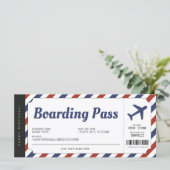 Überraschen Boarding Pass Flugzeug Geschenkkarte (Stehend Vorderseite)
