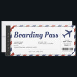 Überraschen Boarding Pass Flugzeug Geschenkkarte Einladung<br><div class="desc">UNBEDINGT. Gönnen Sie Ihren Lieben eine Reise! Ideal für Geburtstage und Jubiläen. Minimalistischer Blauer und Roter Boarding Pass. Personalisieren Sie Ihre noch heute! Für ein individuelles Design,  senden Sie mir bitte eine Nachricht.</div>