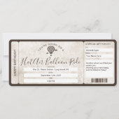 Überraschen Boarding Pass Ticket Heißluftballonfah Einladung (Vorderseite)