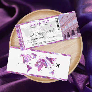 Überraschen Boarding Pass Ticket Zielort Einladung