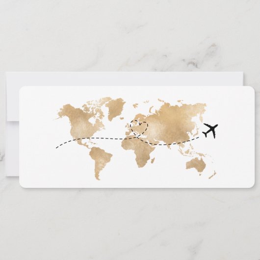 Überraschen Boarding Pass Ticket Zielort Griechenl Einladung (Rückseite)