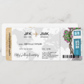 Überraschen Boarding Pass Ticket Zielort Griechenl Einladung (Vorne/Hinten)