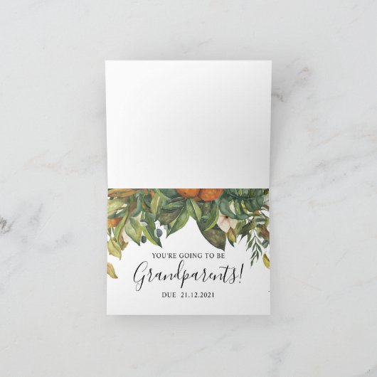 Überraschen Großeltern Karte (Innenseite)