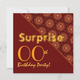 Überraschen jedes Jahr Geburtstag Gold Sienna sing Einladung