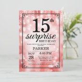 Überraschen Sie 15. Einladung (Stehend Vorderseite)