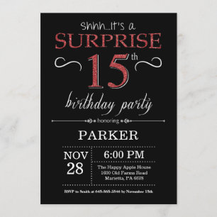 Überraschen Sie 15. Einladung