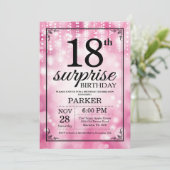 Überraschen Sie 18. Einladung (Stehend Vorderseite)