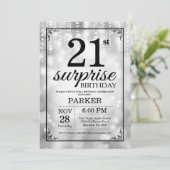 Überraschen Sie 21. Einladung (Stehend Vorderseite)