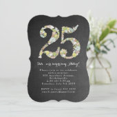 Überraschen Sie 25. Zahl, die ein 25 Einladung (Stehend Vorderseite)