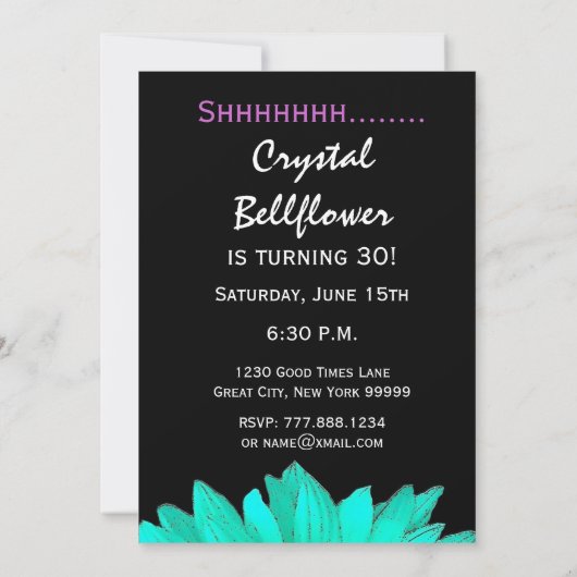 ÜBERRASCHEN Sie 30. Einladung (Rückseite)