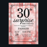 Überraschen Sie 30. Einladung<br><div class="desc">Überraschen Sie 30. Geburtstags-Einladung mit roten Schnur-Lichtern mit rotem Glitzer-Hintergrund. Roter Geburtstag. Erwachsener Geburtstag. Männer oder Frauen Bday laden ein. 13. 15. 16. 18. 20. 21. 30. 40. 50. 60. 70. 80. 90. 100., irgendein Alter. Für weitere Kundenbezogenheit klicken Sie bitte "besonders anfertigen es" Knopf und benutzen unser Entwurfswerkzeug, um...</div>