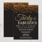 Überraschen Sie 30. Geburtstag dreißig und Einladung (Vorne/Hinten)