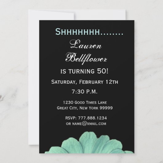 ÜBERRASCHEN Sie 50. Einladung (Rückseite)