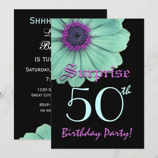 ÜBERRASCHEN Sie 50. Einladung (Vorne/Hinten)