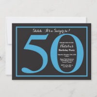Überraschen Sie 50. Geburtstags-blaue und schwarze