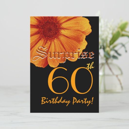 ÜBERRASCHEN Sie 60. Einladung (Stehend Vorderseite)